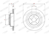 Brake disc DDF2965C Ferodo