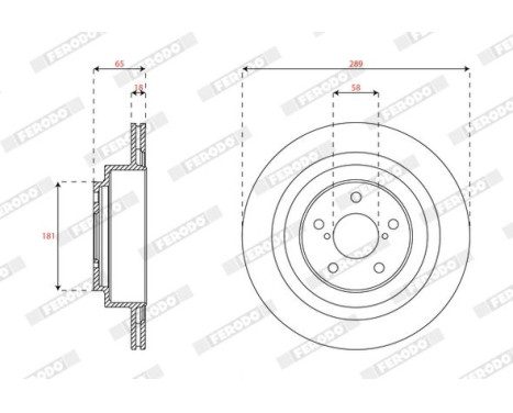 Brake disc DDF2965C Ferodo, Image 2