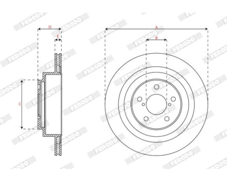 Brake disc DDF2965C Ferodo, Image 3