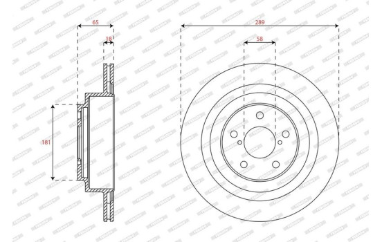 Brake disc DDF2965C Ferodo, Image 2