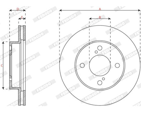 Brake disc DDF2968C Ferodo, Image 3