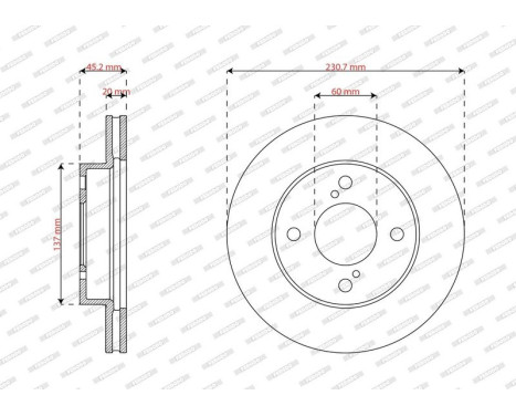 Brake disc DDF2968C Ferodo, Image 2