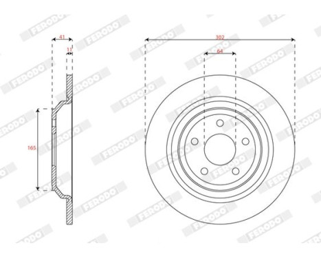 Brake disc DDF2977C Ferodo, Image 2