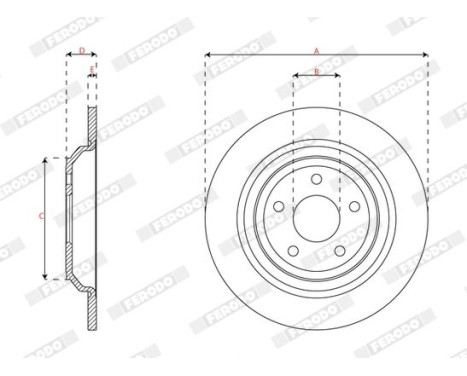 Brake disc DDF2977C Ferodo, Image 3