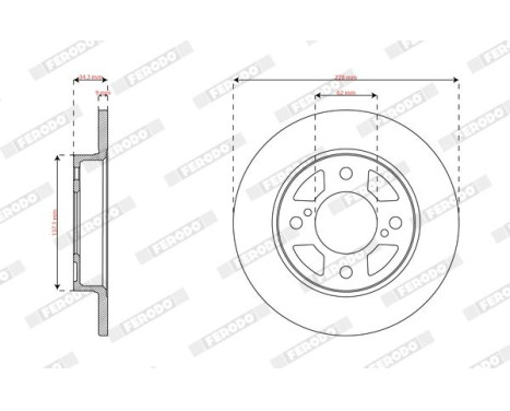 Brake disc DDF2981C Ferodo, Image 2