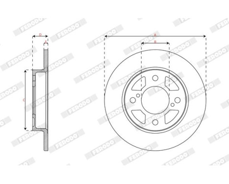 Brake disc DDF2981C Ferodo, Image 3