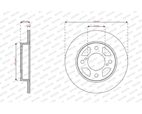 Brake disc DDF2981C Ferodo, Image 2