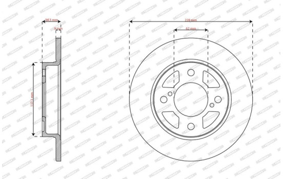 Brake disc DDF2981C Ferodo, Image 2