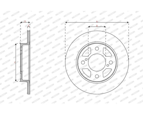 Brake disc DDF2981C Ferodo, Image 3