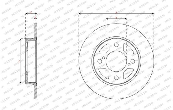 Brake disc DDF2981C Ferodo, Image 3
