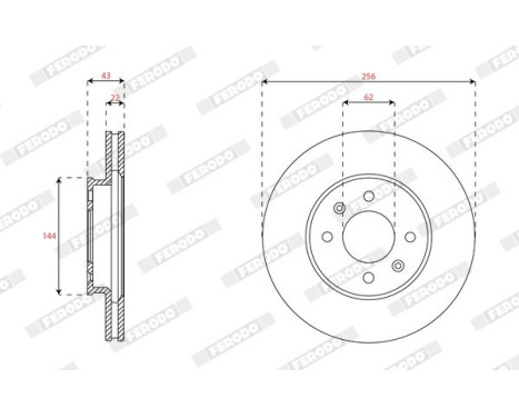 Brake disc DDF2982C Ferodo, Image 2