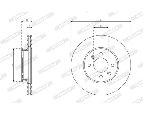 Brake disc DDF2982C Ferodo, Image 3