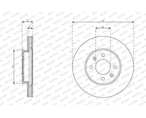 Brake disc DDF2982C Ferodo, Image 3