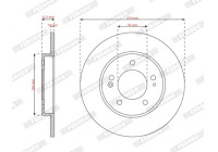 Brake disc DDF2983C Ferodo