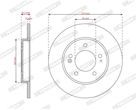 Brake disc DDF2983C Ferodo