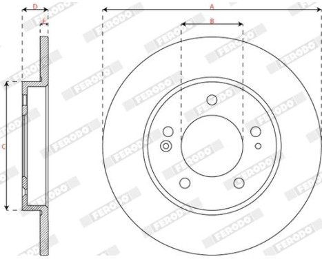 Brake disc DDF2983C Ferodo, Image 2