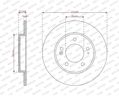 Brake disc DDF2983C Ferodo