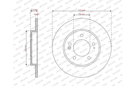 Brake disc DDF2983C Ferodo