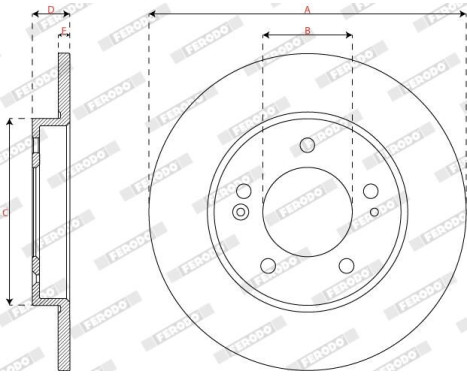 Brake disc DDF2983C Ferodo, Image 2