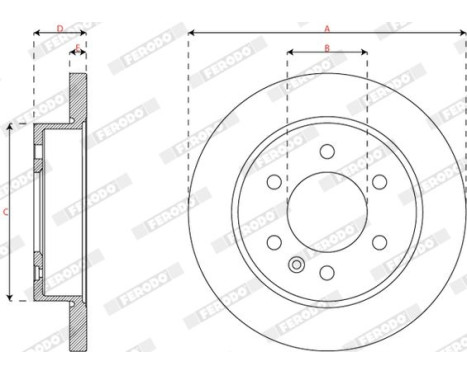 Brake disc DDF2984C Ferodo, Image 3