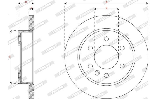 Brake disc DDF2984C Ferodo, Image 3