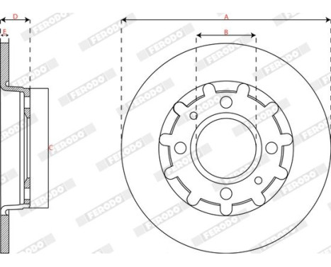 Brake disc DDF2985C Ferodo, Image 2