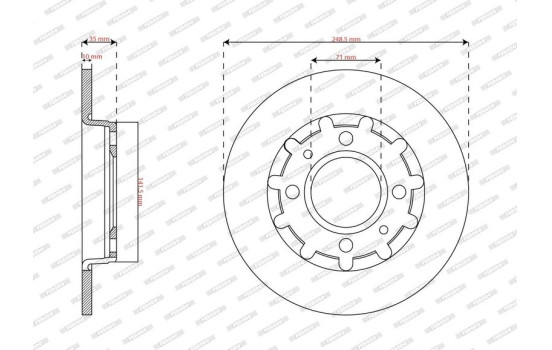 Brake disc DDF2985C Ferodo
