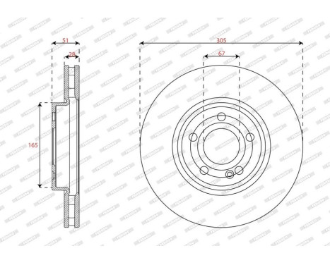 Brake disc DDF2994C Ferodo, Image 2