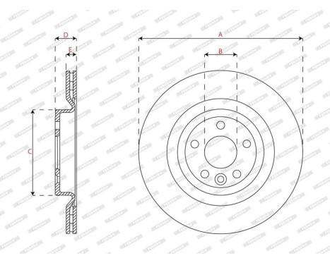 Brake disc DDF2996C Ferodo, Image 3