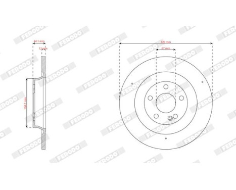 Brake disc DDF3002C Ferodo, Image 2