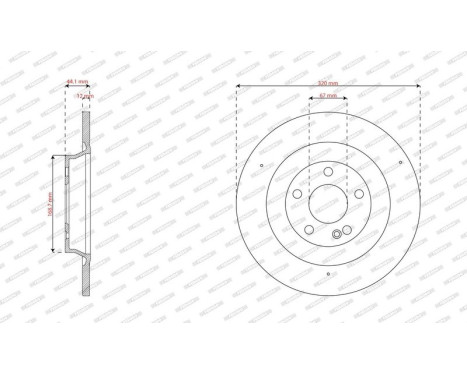 Brake disc DDF3002C Ferodo, Image 2