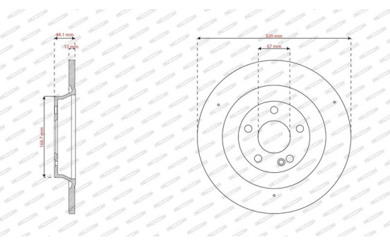 Brake disc DDF3002C Ferodo, Image 2
