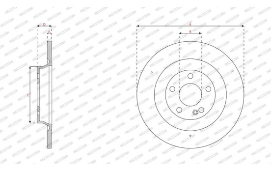 Brake disc DDF3002C Ferodo, Image 3