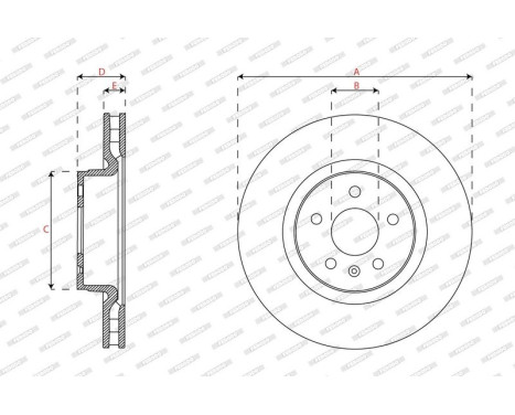 Brake disc DDF3013C-1 Ferodo, Image 3