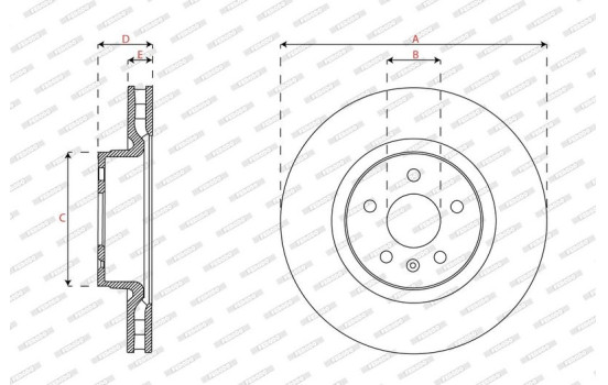 Brake disc DDF3013C-1 Ferodo, Image 3