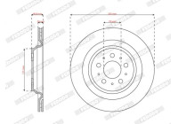 Brake disc DDF3016C-1 Ferodo