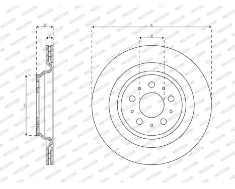 Brake disc DDF3016C-1 Ferodo, Image 3