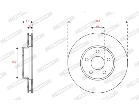 Brake disc DDF3020C Ferodo, Image 2