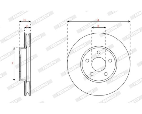 Brake disc DDF3020C Ferodo, Image 3