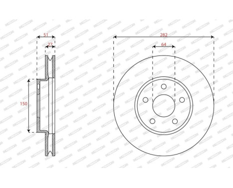 Brake disc DDF3020C Ferodo, Image 2