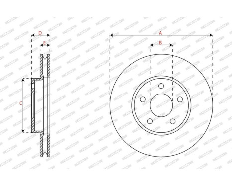 Brake disc DDF3020C Ferodo, Image 3
