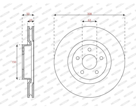 Brake disc DDF3021C Ferodo, Image 2