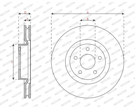 Brake disc DDF3021C Ferodo, Image 3