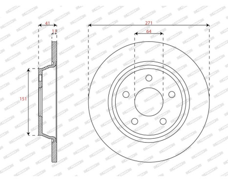 Brake disc DDF3022C Ferodo, Image 2