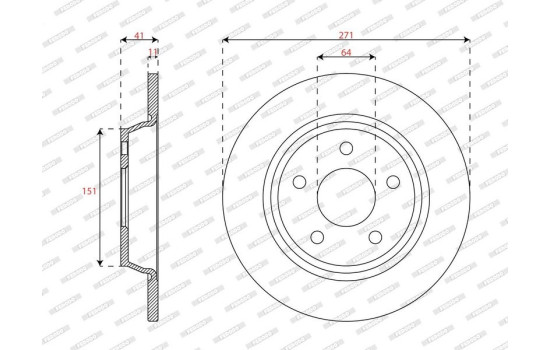 Brake disc DDF3022C Ferodo, Image 2