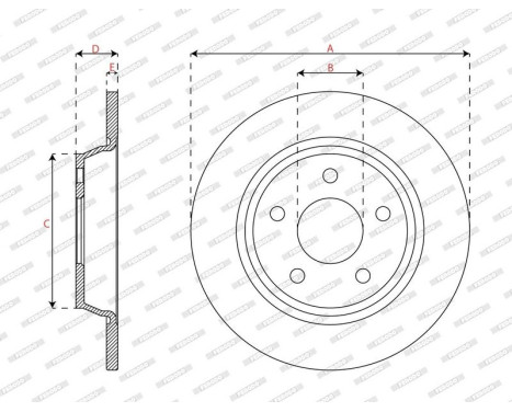 Brake disc DDF3022C Ferodo, Image 3
