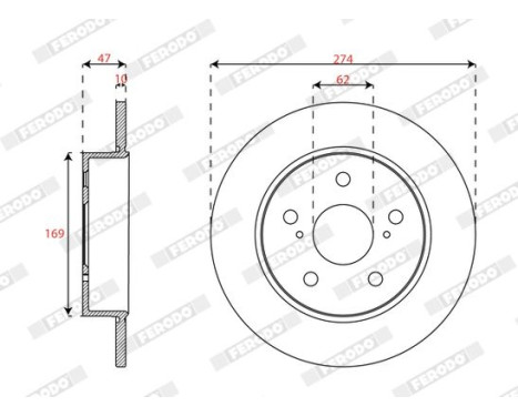 Brake disc DDF3028C Ferodo, Image 2