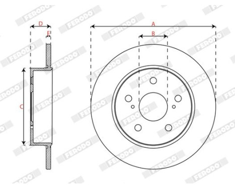 Brake disc DDF3028C Ferodo, Image 3