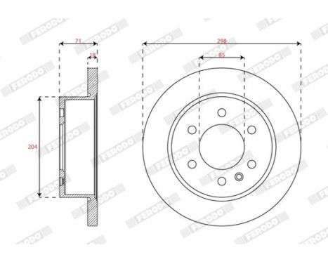 Brake disc DDF3030 Ferodo, Image 2