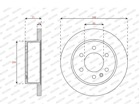 Brake disc DDF3030 Ferodo, Image 2
